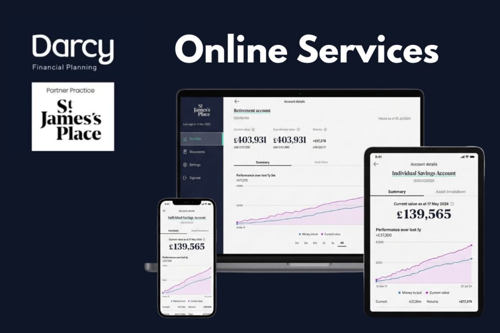 Darcy Financial Planning Online Services headline image.